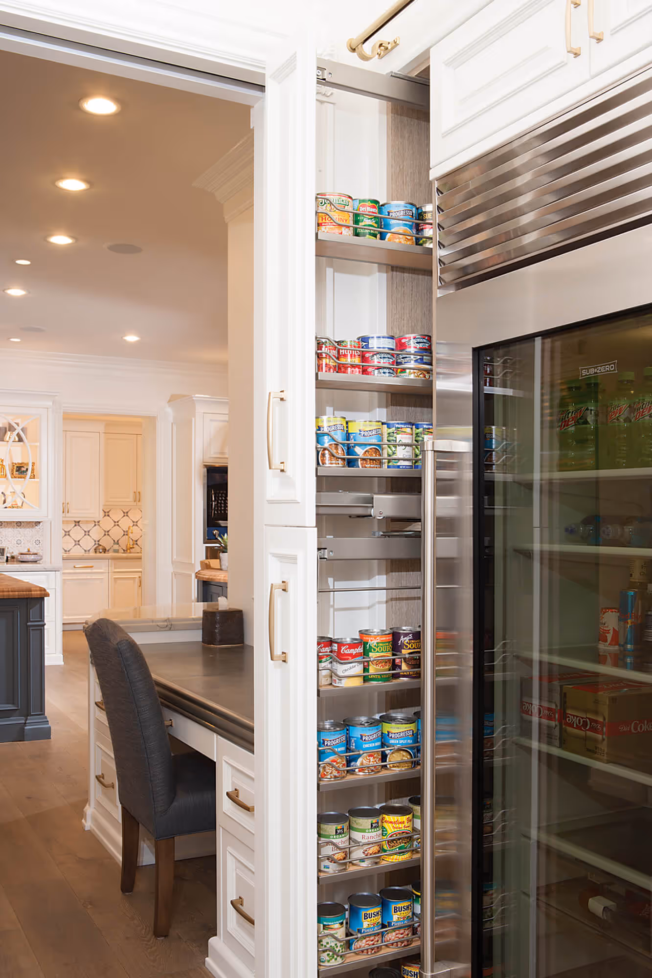 Formal Transitional Renovation in Paradise Valley, AZ | Kitchen Spice Storage