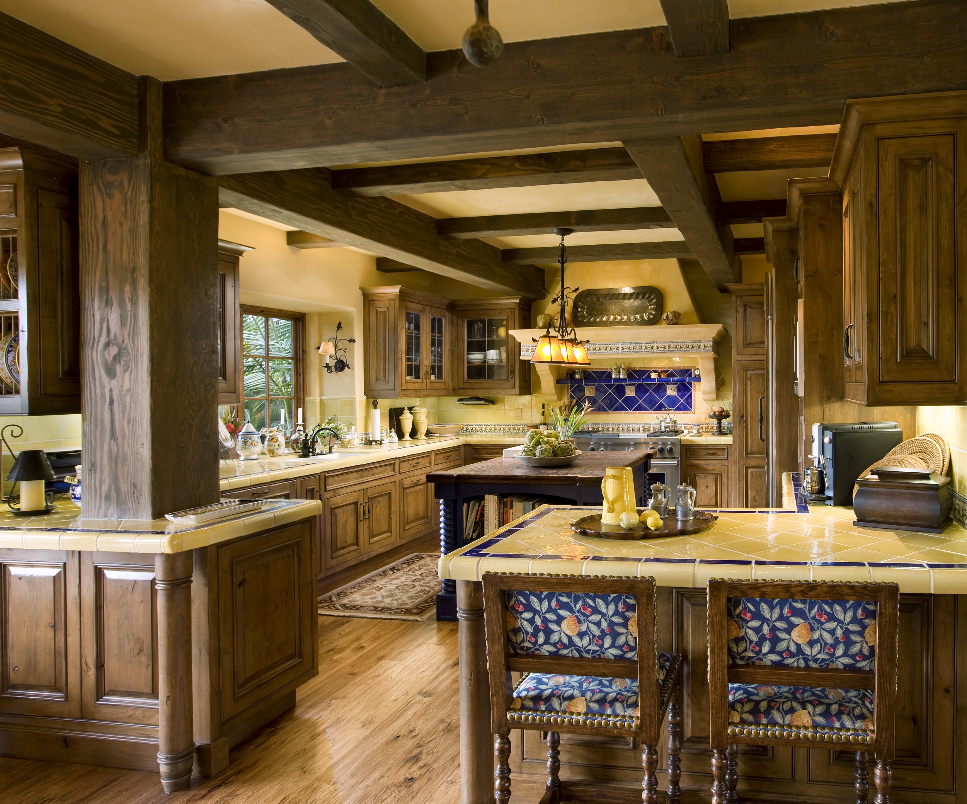 Color psychology yellow blue kitchen for A Rainbow of Emotion: Color Psychology for Interior Design