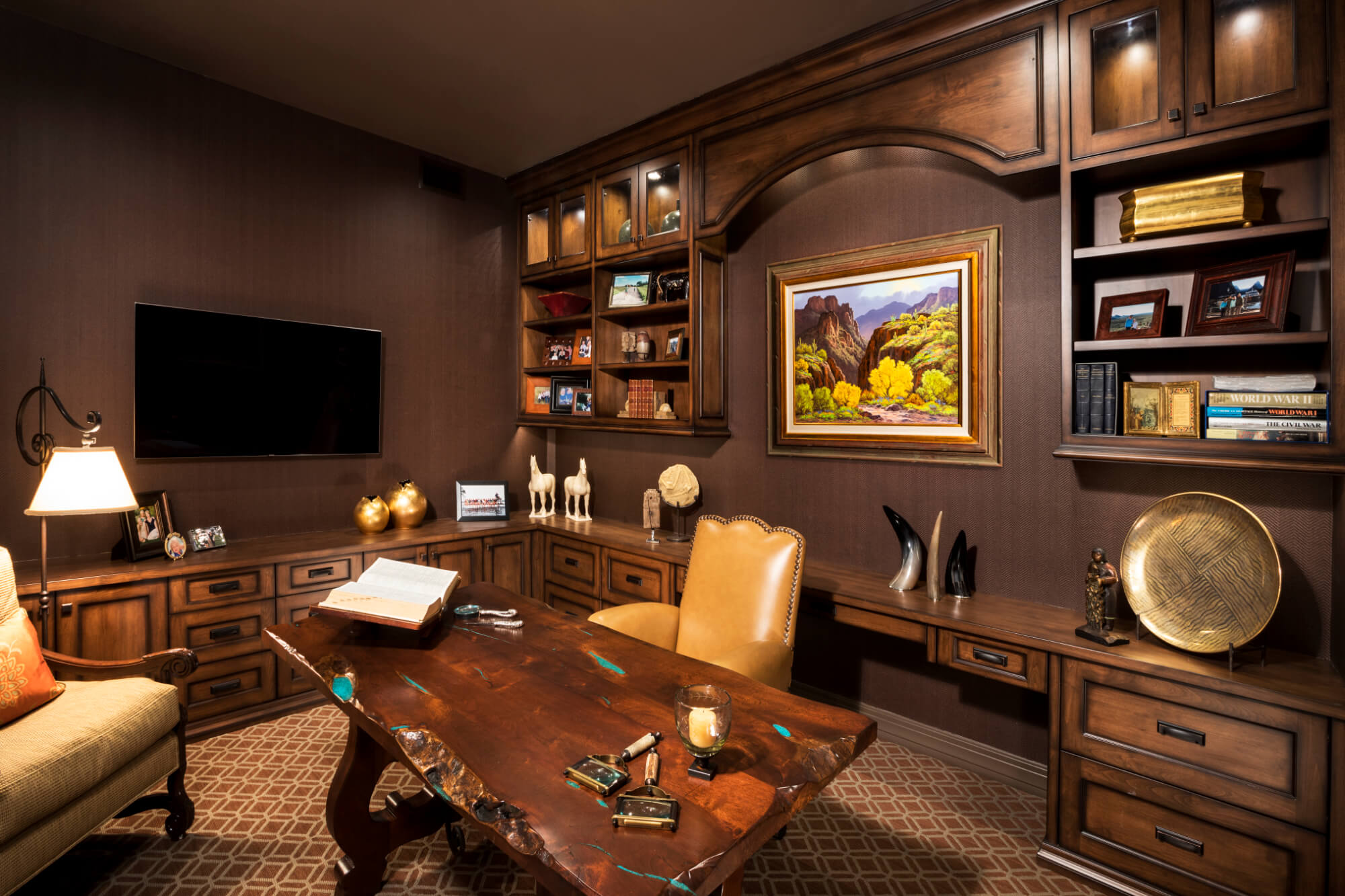 Contemporary office wood built in | Sesshu Design Associates
