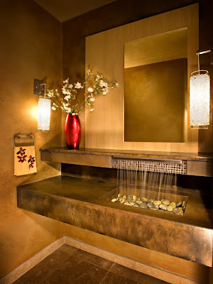 Interior design image for Zen Powder Room is Also Eco-friendly