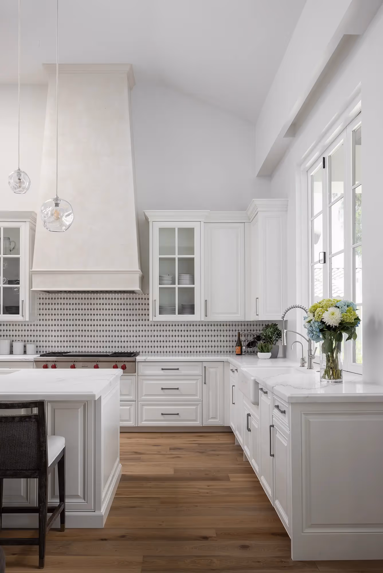 Healthy kitchen interior white cabinetry scottsdale wellness home | Sesshu Design Associates