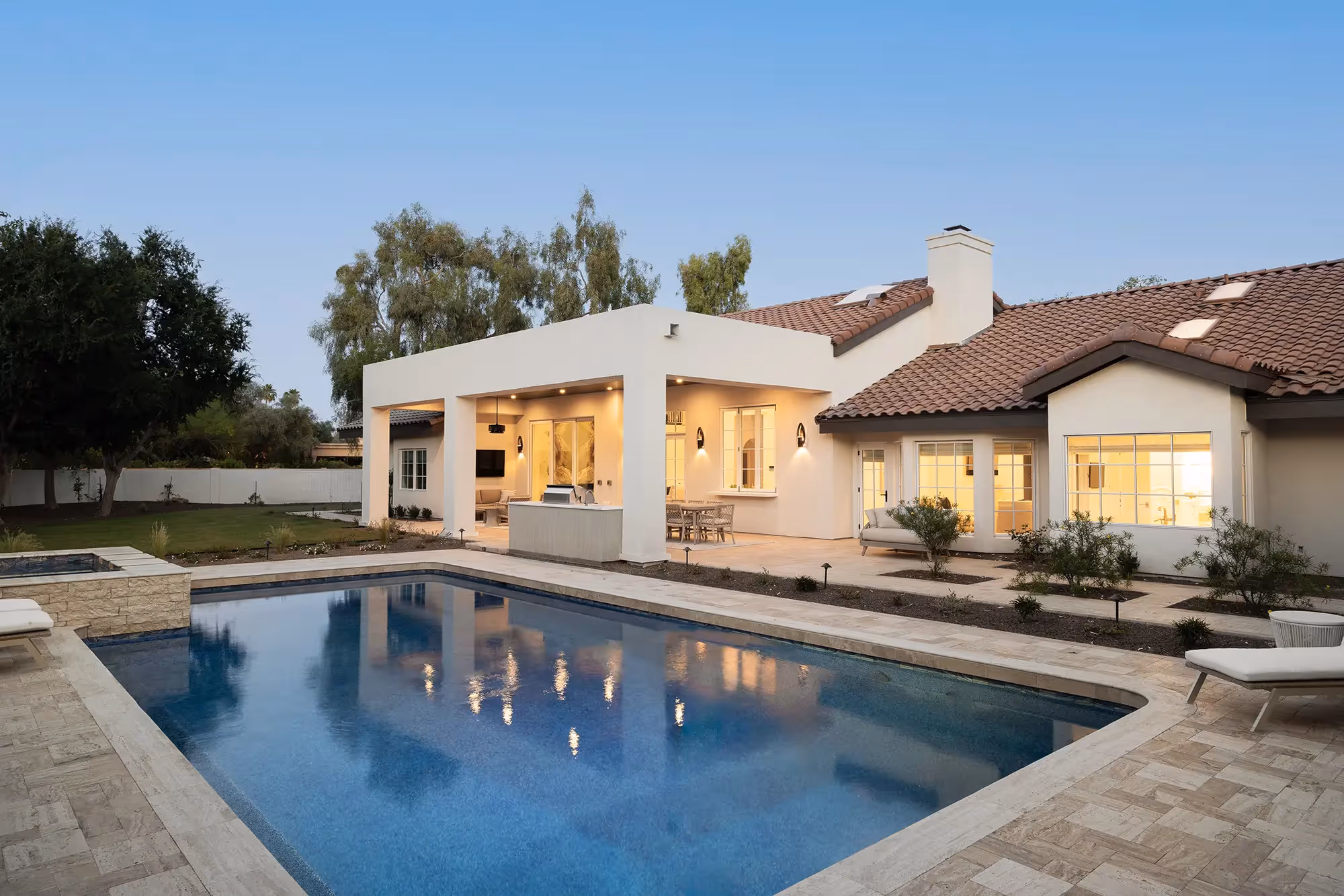 Scottsdale wellness home exterior backyard pool renovation | Sesshu Design Associates