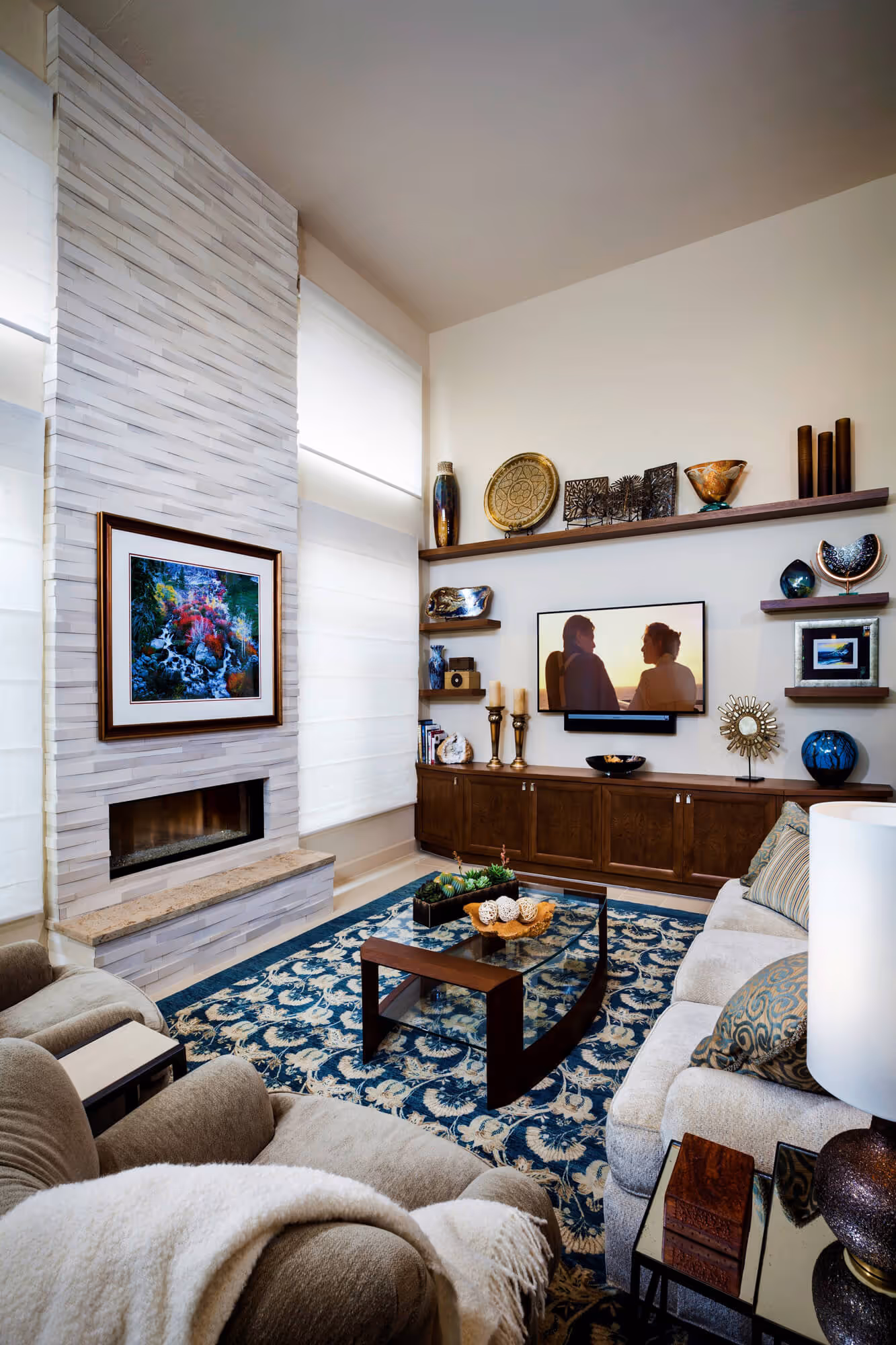 Contemporary Transitional Renovation interior design in Scottsdale, Arizona by Sesshu Design Associates