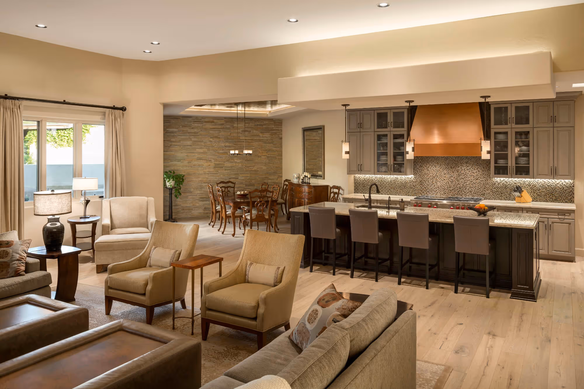 Modern livingroom kitchen | Sesshu Design Associates